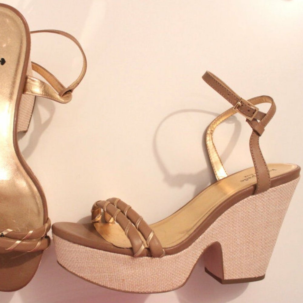 KATE SPADE ANKLE STRAP Platform Heel SANDALS